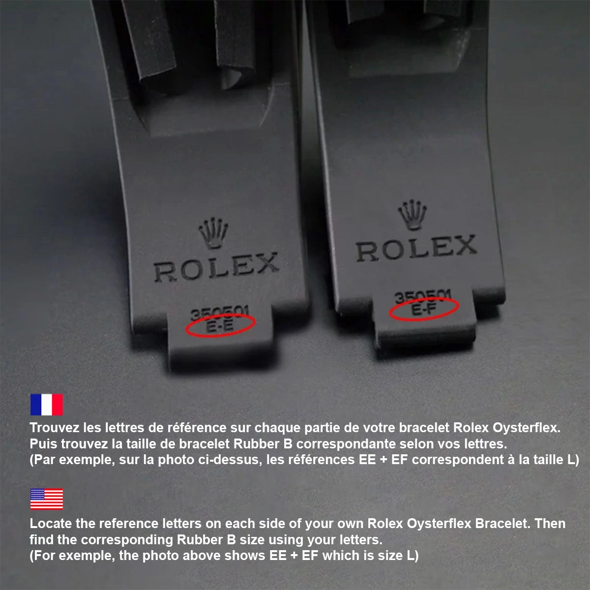Rolex - Rubber B strap for Daytona on Oysterflex Bracelet - SwimSkin Alligator & Ballistic