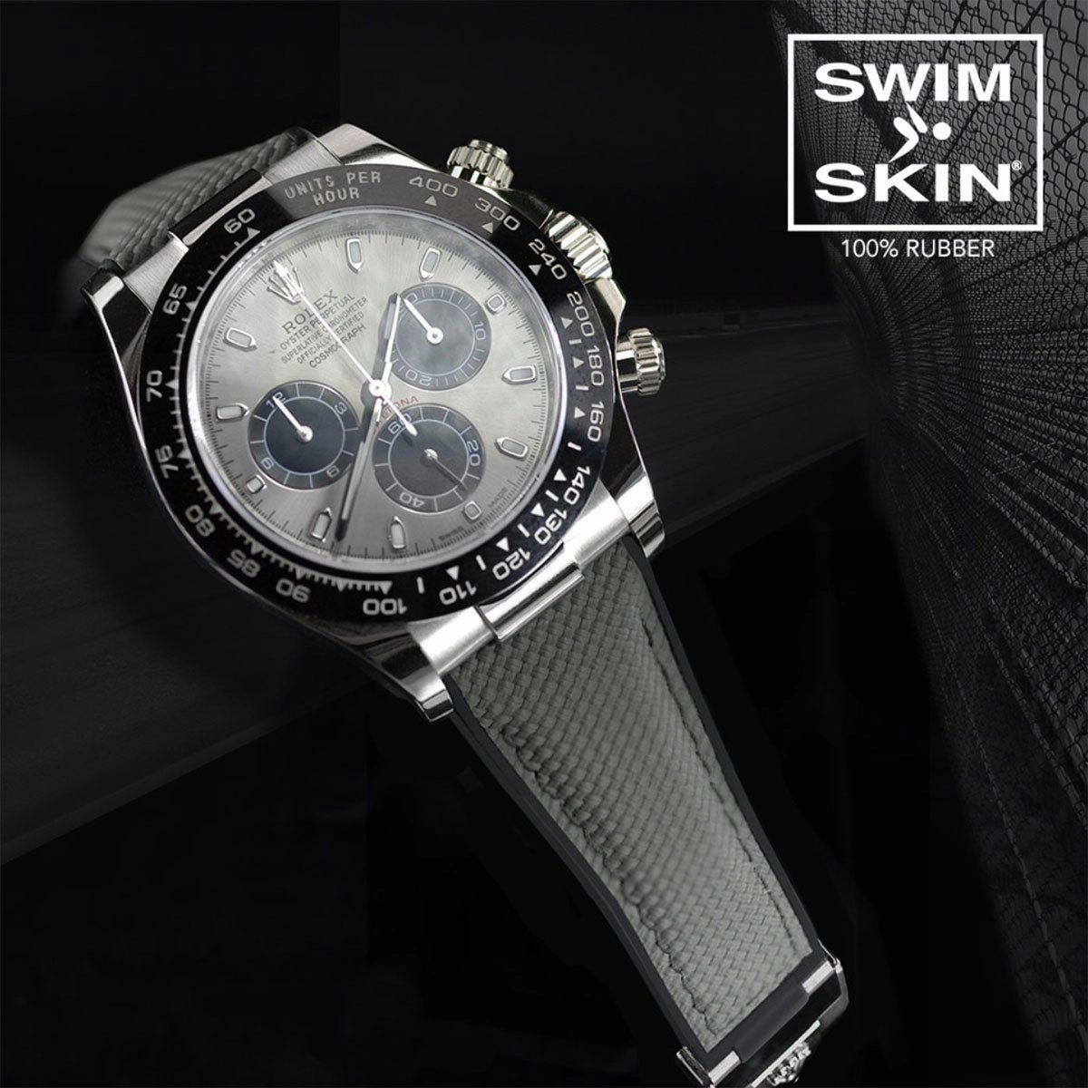 Rolex - Rubber B strap for Daytona on Oysterflex Bracelet - SwimSkin Alligator & Ballistic