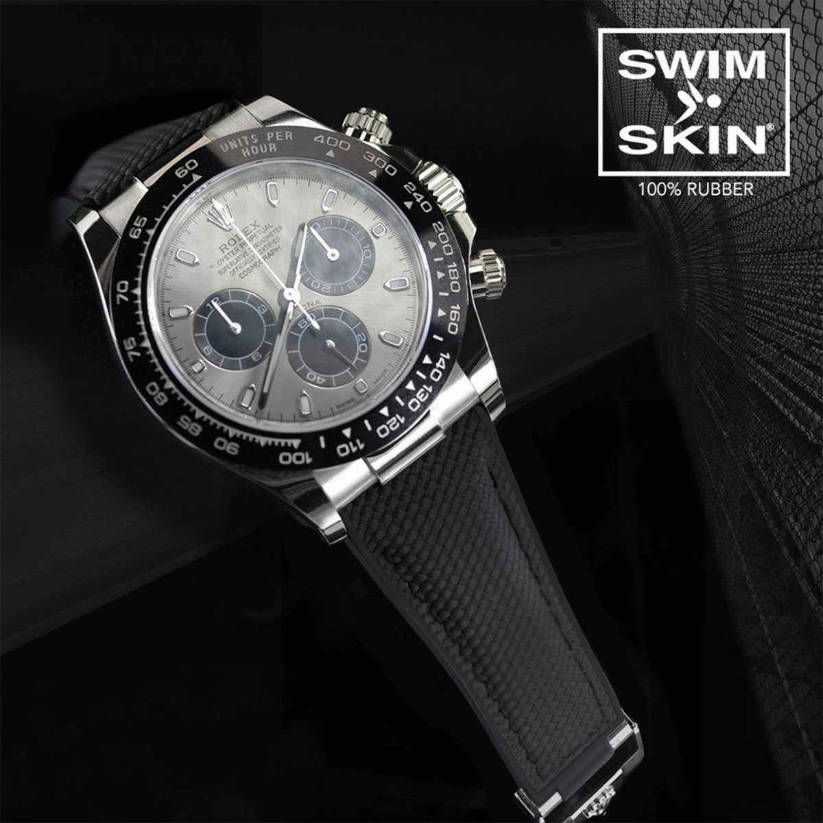 Rolex - Rubber B strap for Daytona on Oysterflex Bracelet - SwimSkin Alligator & Ballistic