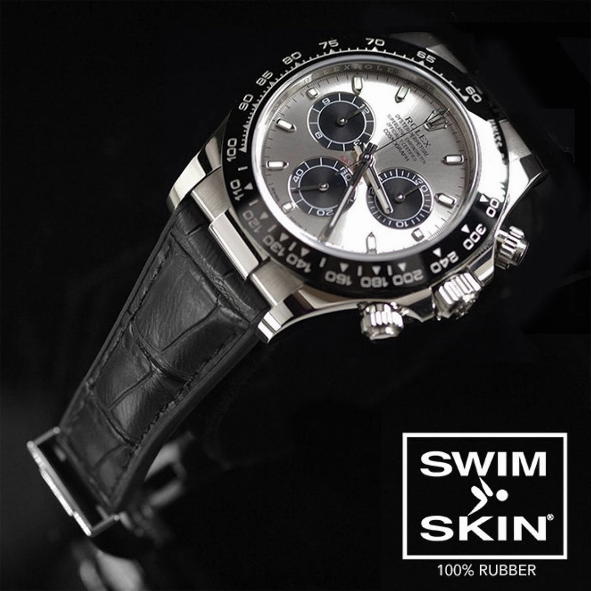 Rolex - Rubber B strap for Daytona on Oysterflex Bracelet - SwimSkin Alligator & Ballistic