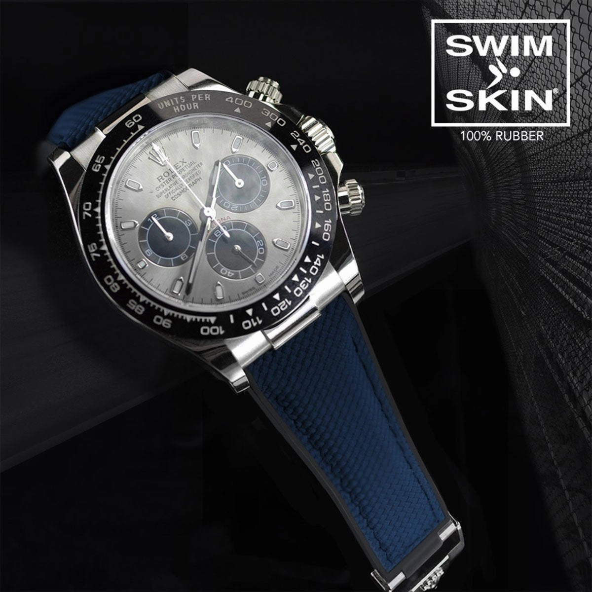 Rolex - Rubber B strap for Daytona on Oysterflex Bracelet - SwimSkin Alligator & Ballistic