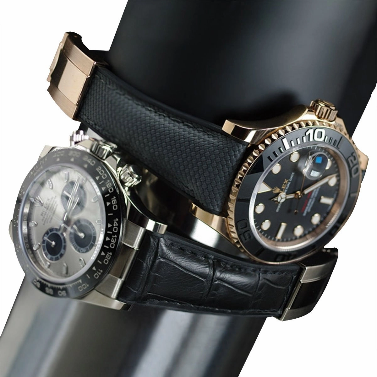 Rolex - Rubber B strap for Daytona on Oysterflex Bracelet - SwimSkin Alligator & Ballistic