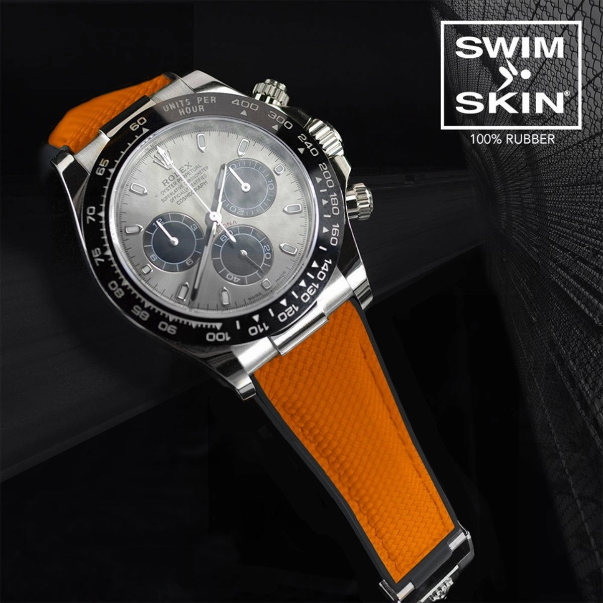 Rolex - Rubber B strap for Daytona on Oysterflex Bracelet - SwimSkin Alligator & Ballistic