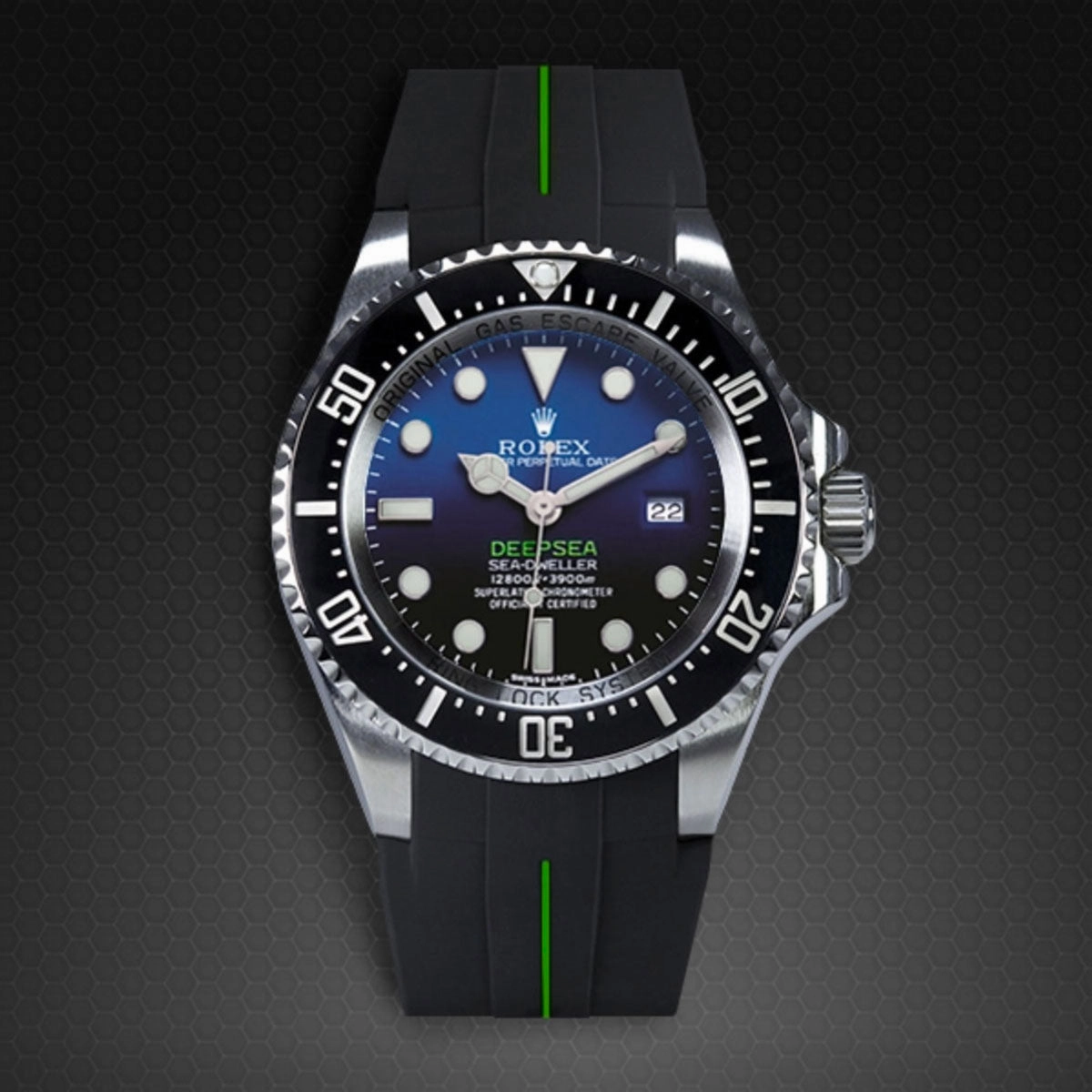 Rolex - Rubber B strap for Deepsea 116660 - Flared Tang Series