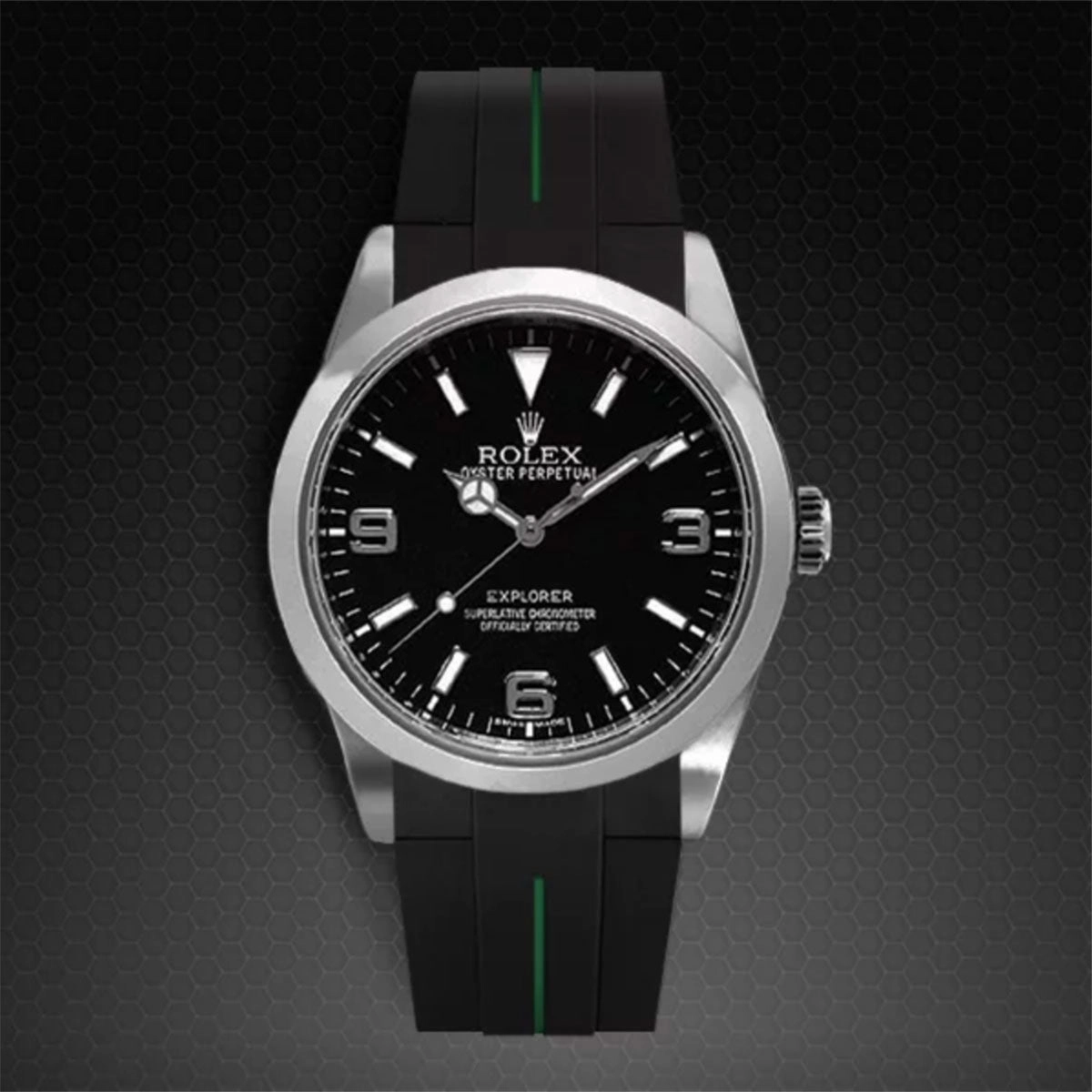 Rolex - Rubber B strap for Explorer I 39mm - Tang Buckle Series
