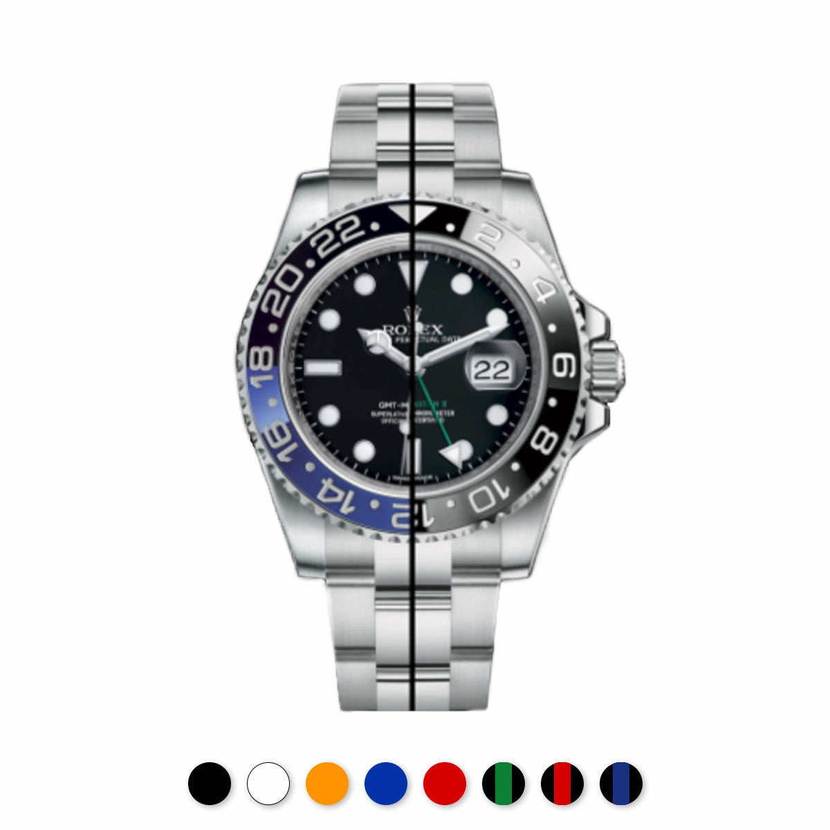 Rolex - Rubber B strap for GMT Master II CERAMIC - Tang Buckle Series