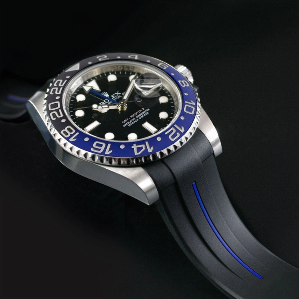Rolex - Rubber B strap for GMT Master II CERAMIC - Tang Buckle Series