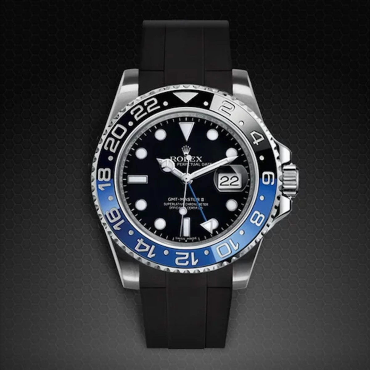 Rolex - Rubber B strap for GMT Master II CERAMIC - Velcro Series