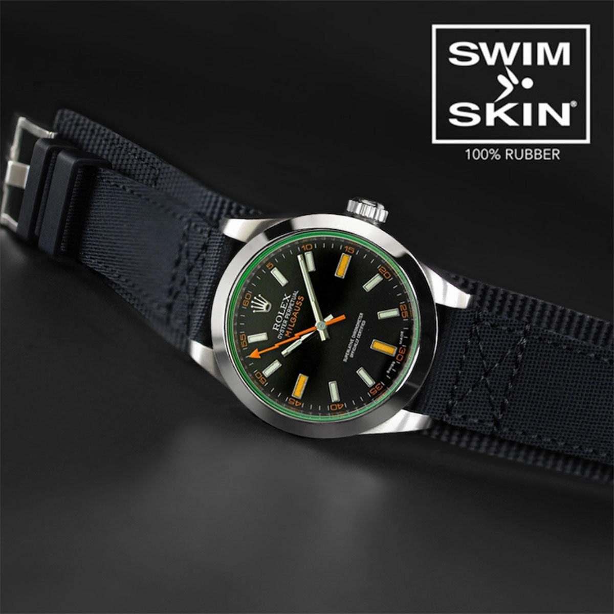 Rolex - Rubber B Strap for Milgauss 40mm - Rubber Cuff Series