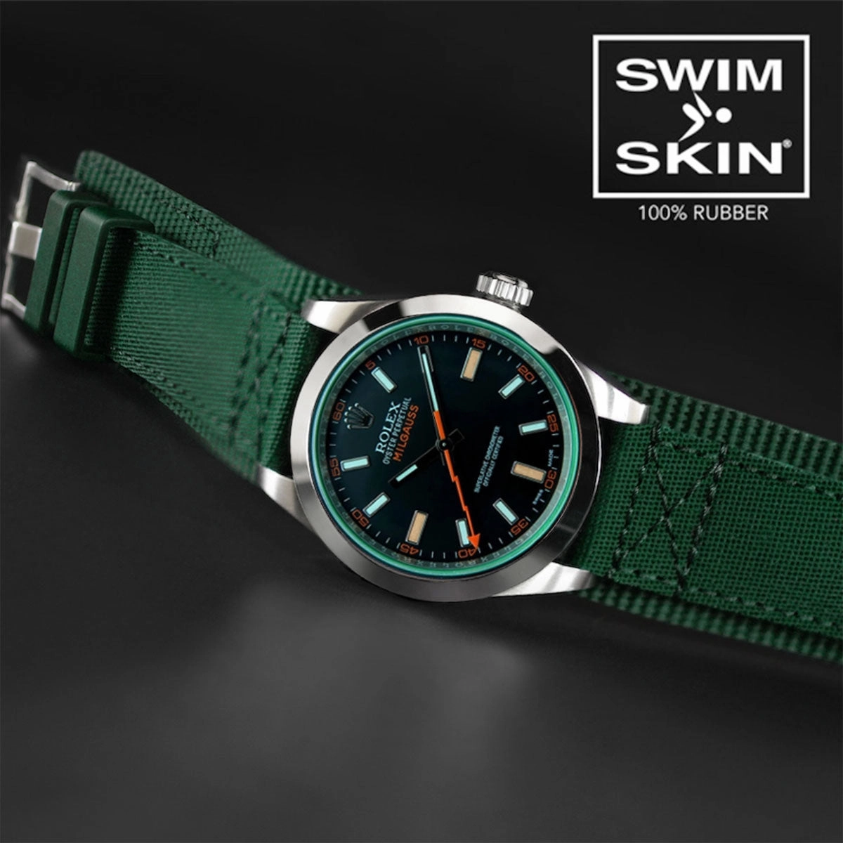 Rolex - Rubber B Strap for Milgauss 40mm - Rubber Cuff Series