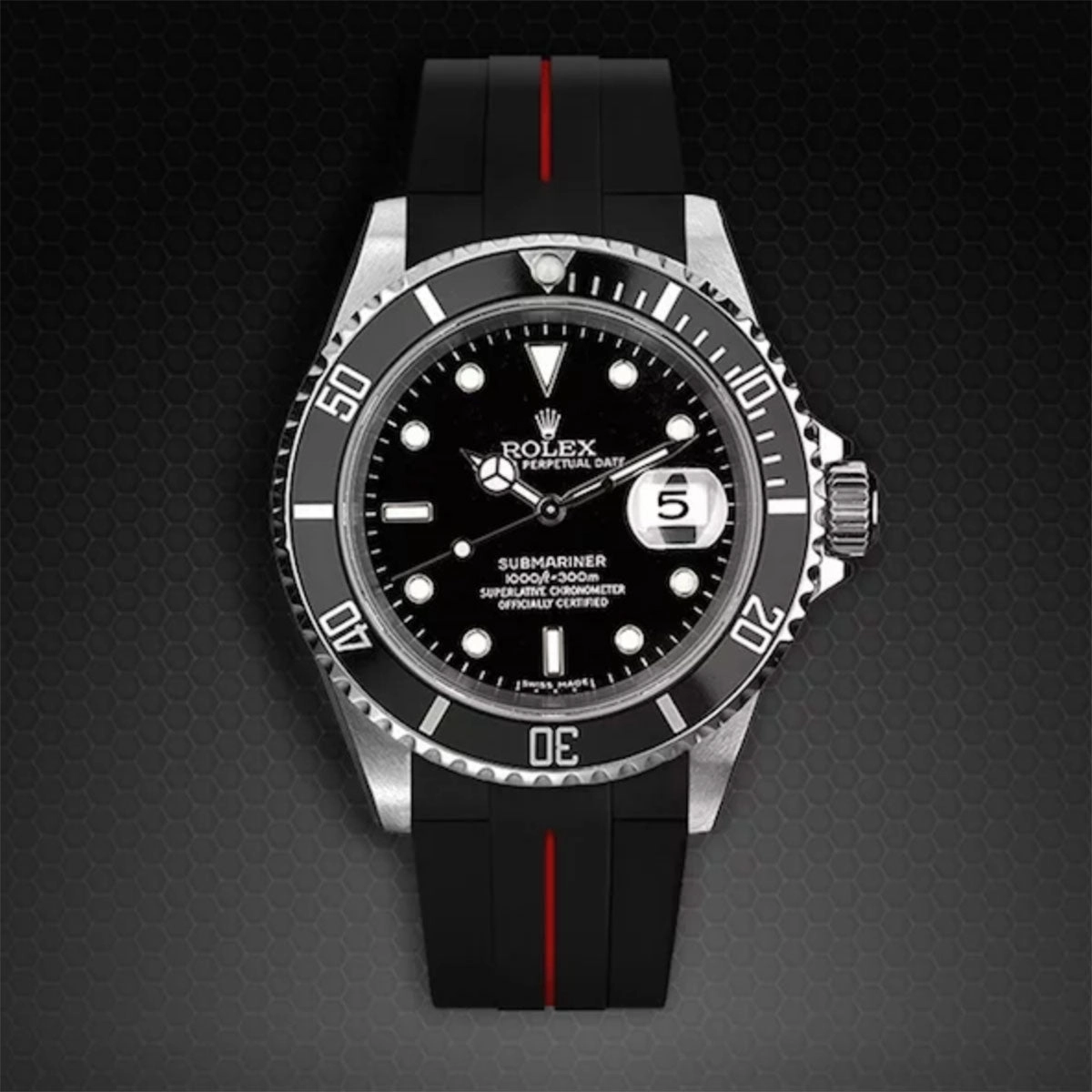 Rolex - Rubber B strap for Non-Ceramic 40mm Submariner - Tang buckle series