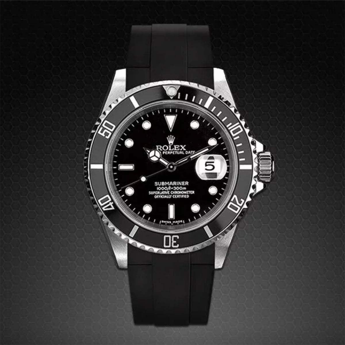 Rolex - Rubber B strap for Non-Ceramic 40mm Submariner - Tang buckle series