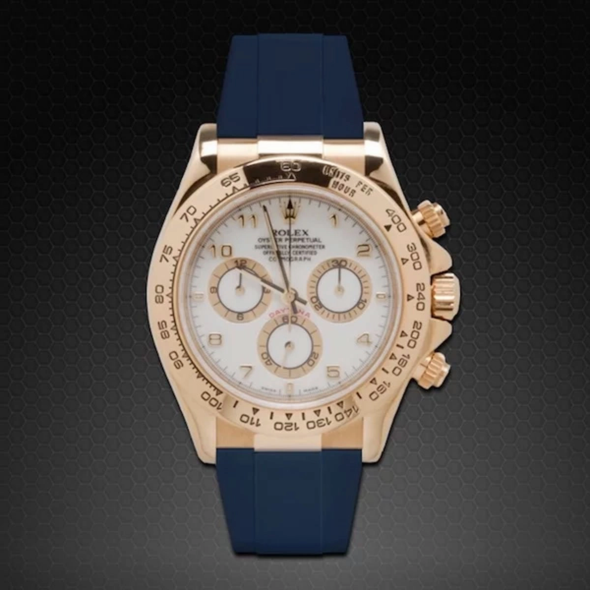 Rolex - Rubber B strap for Rolex Daytona on Leather Strap YG / WG