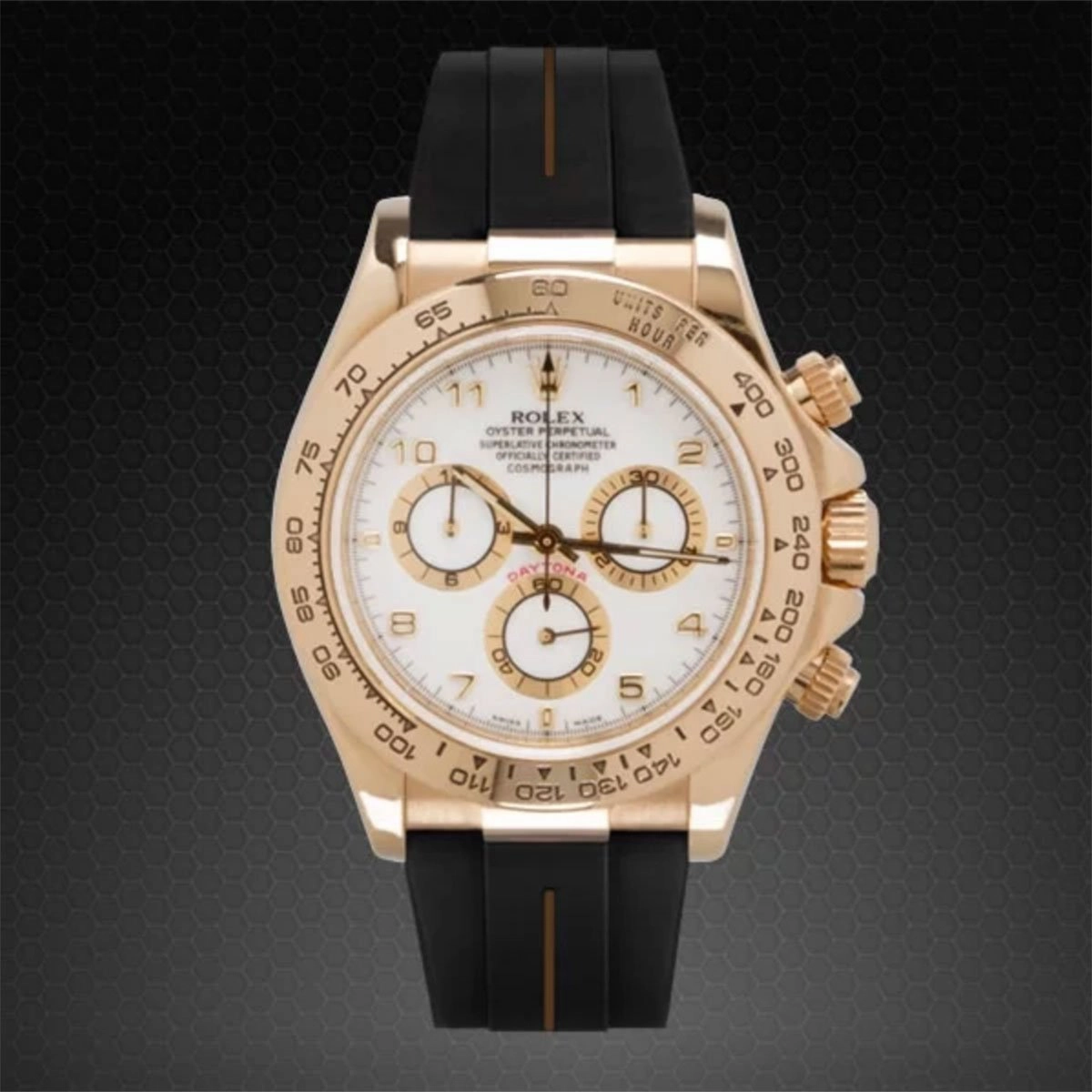 Rolex - Rubber B strap for Rolex Daytona on Leather Strap YG / WG
