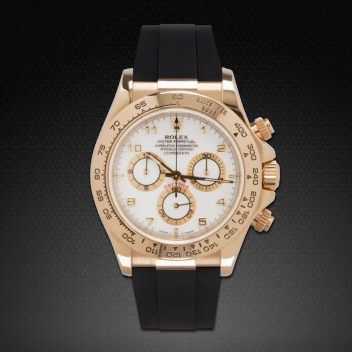 Rolex - Rubber B strap for Rolex Daytona on Leather Strap YG / WG
