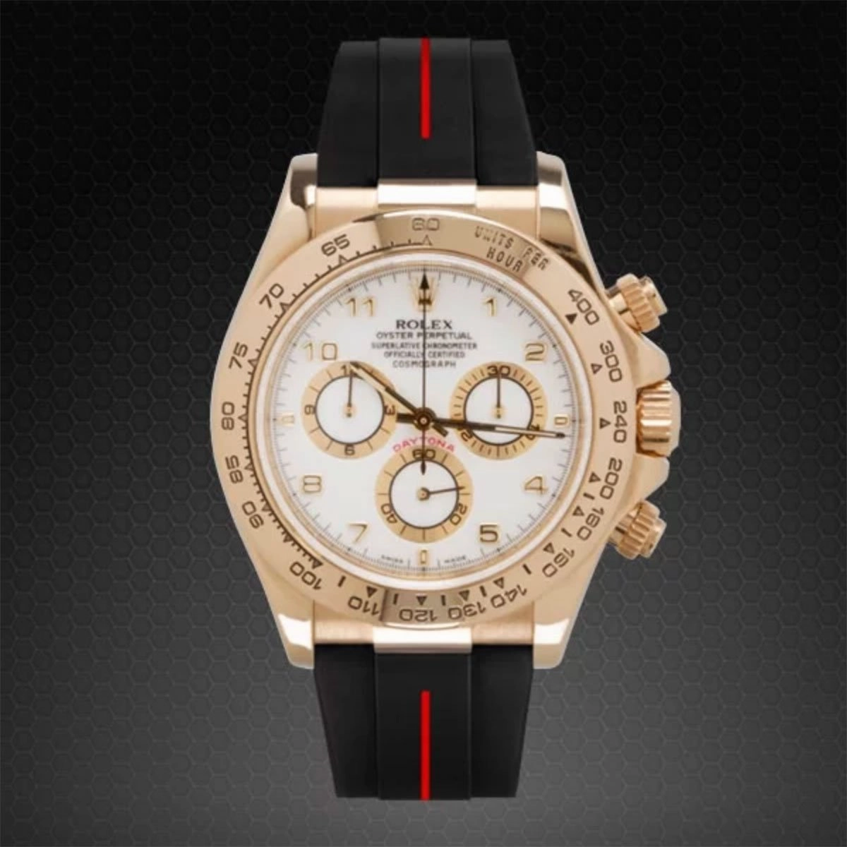 Rolex - Rubber B strap for Rolex Daytona on Leather Strap YG / WG