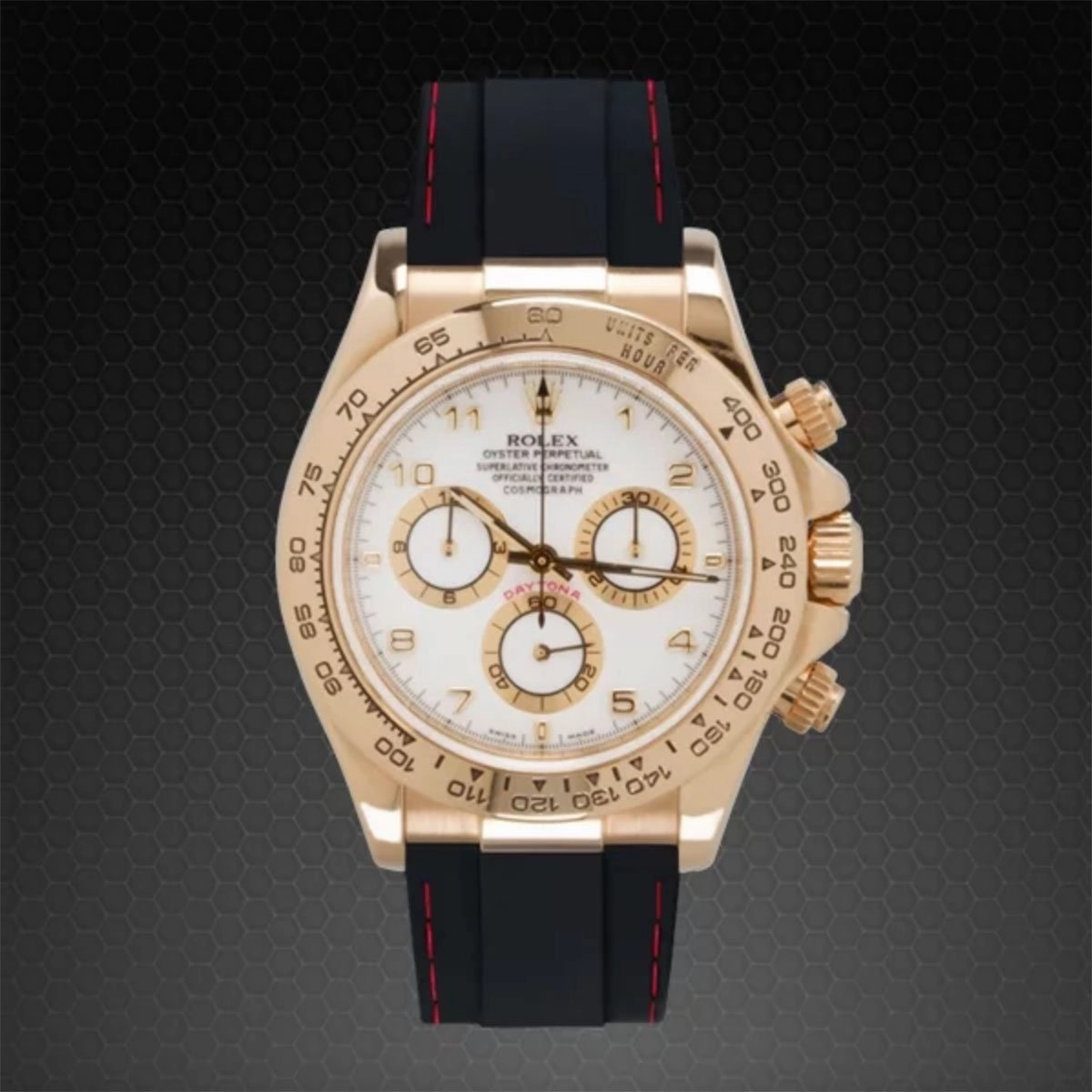 Rolex - Rubber B strap for Rolex Daytona on Leather Strap YG / WG
