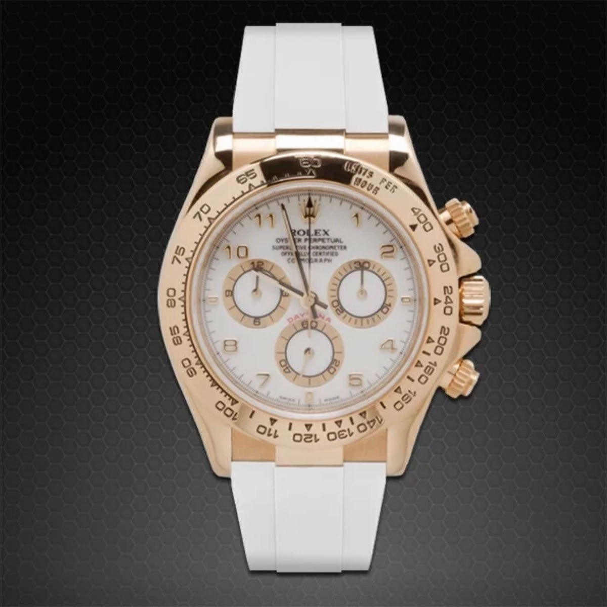 Rolex - Rubber B strap for Rolex Daytona on Leather Strap YG / WG