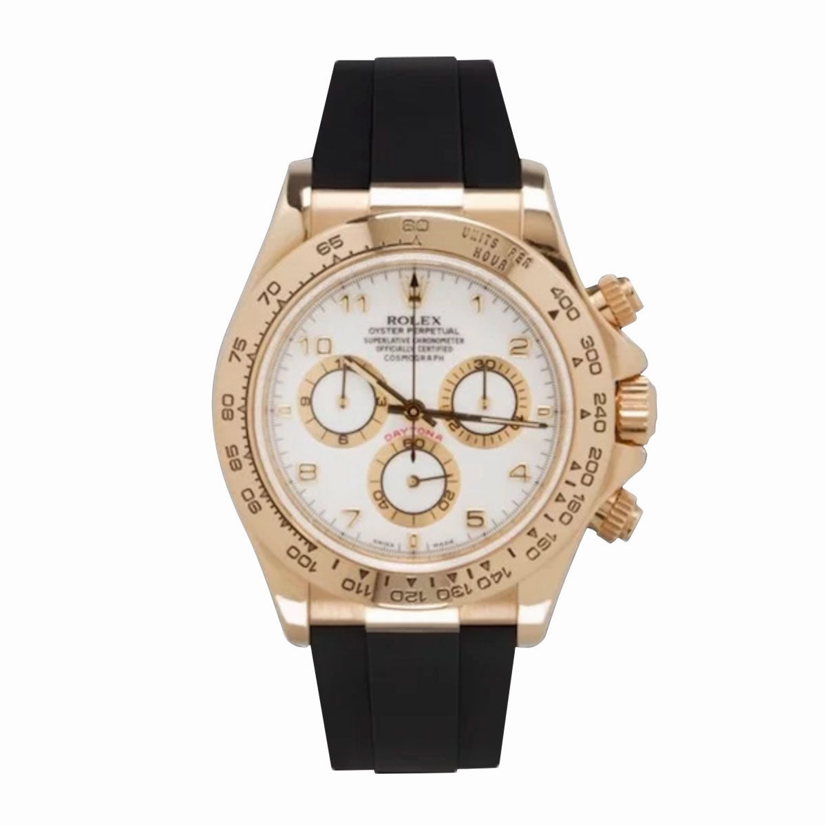 Rolex - Rubber B strap for Rolex Daytona on Leather Strap YG / WG