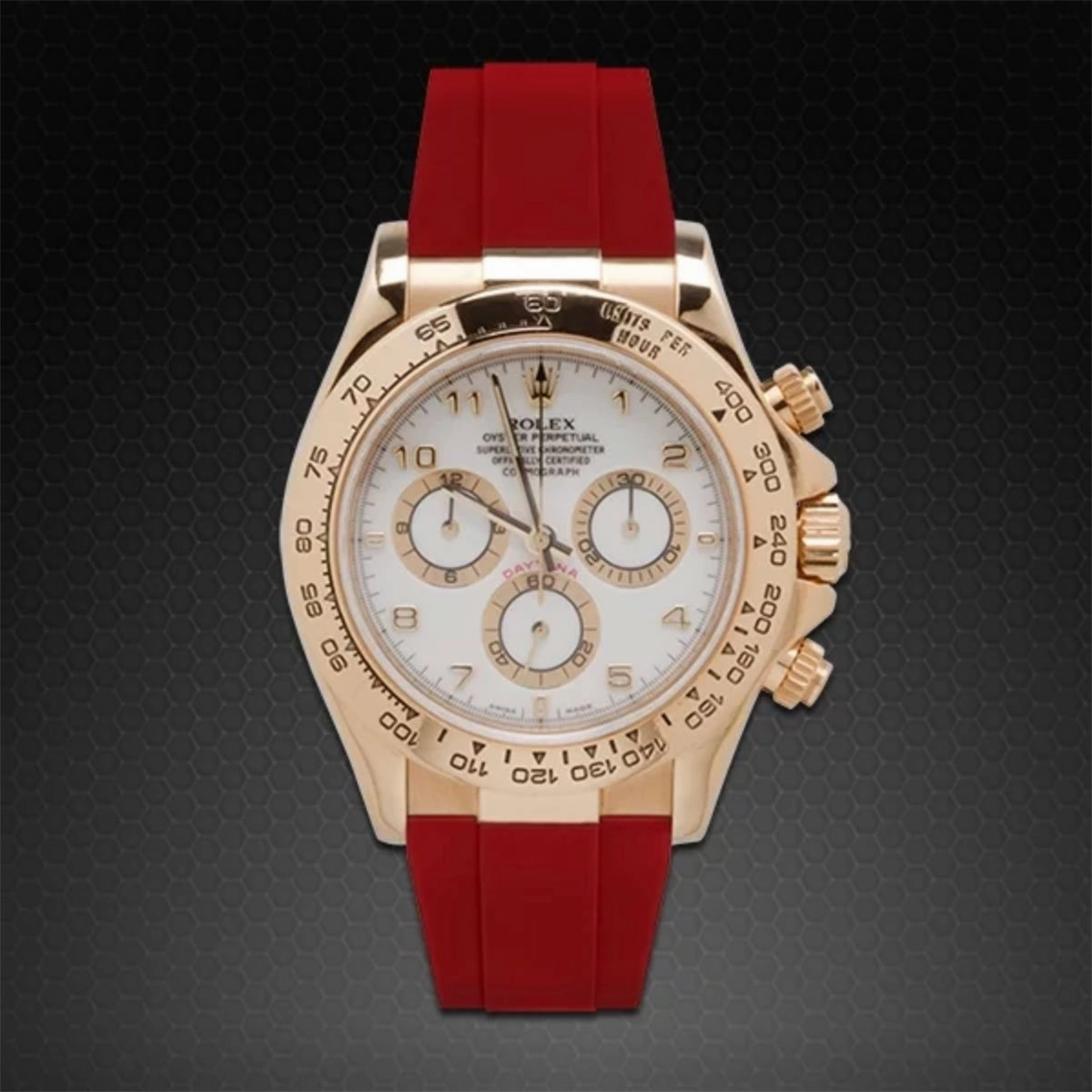 Rolex - Rubber B strap for Rolex Daytona on Leather Strap YG / WG