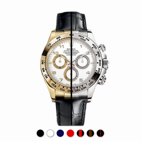Rolex - Rubber B strap for Rolex Daytona on Leather Strap YG / WG