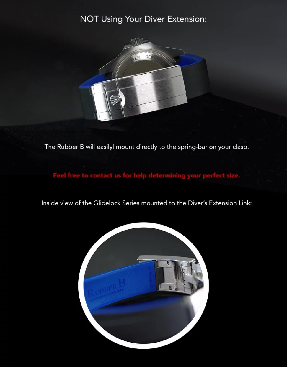 Rolex - Rubber B strap for Rolex Deepsea 126660 & 136660 - Glidelock Edition VulChromatic