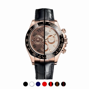 Rolex - Rubber B strap for rose gold Daytona on Leather watch band