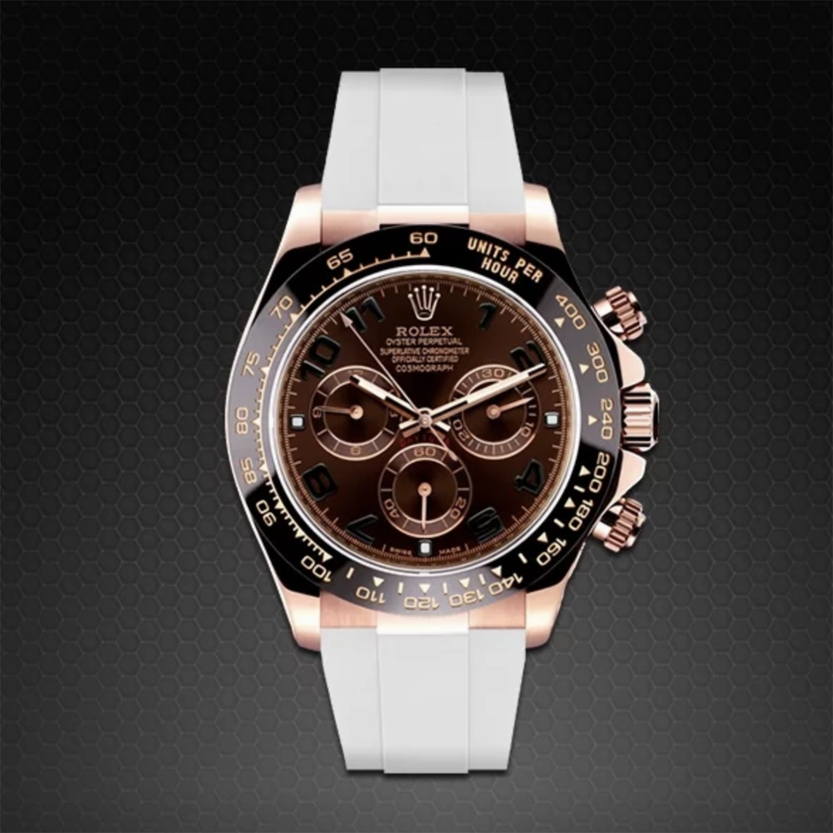 Rolex - Rubber B strap for rose gold Daytona on Leather watch band