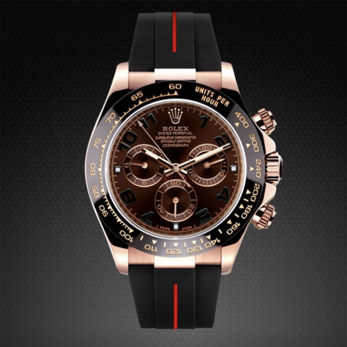 Rolex - Rubber B strap for rose gold Daytona on Leather watch band