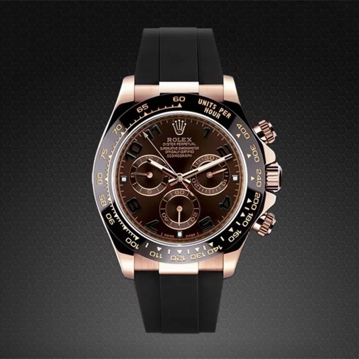 Rolex - Rubber B strap for rose gold Daytona on Leather watch band