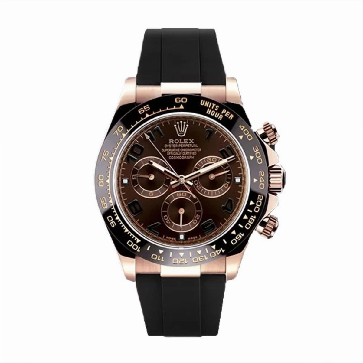 Rolex - Rubber B strap for rose gold Daytona on Leather watch band