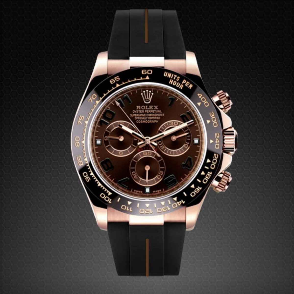 Rolex - Rubber B strap for rose gold Daytona on Leather watch band
