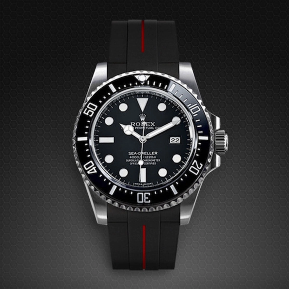 Rolex - Rubber B strap for Sea-Dweller 4000 - Tang Buckle Series ref. 116600