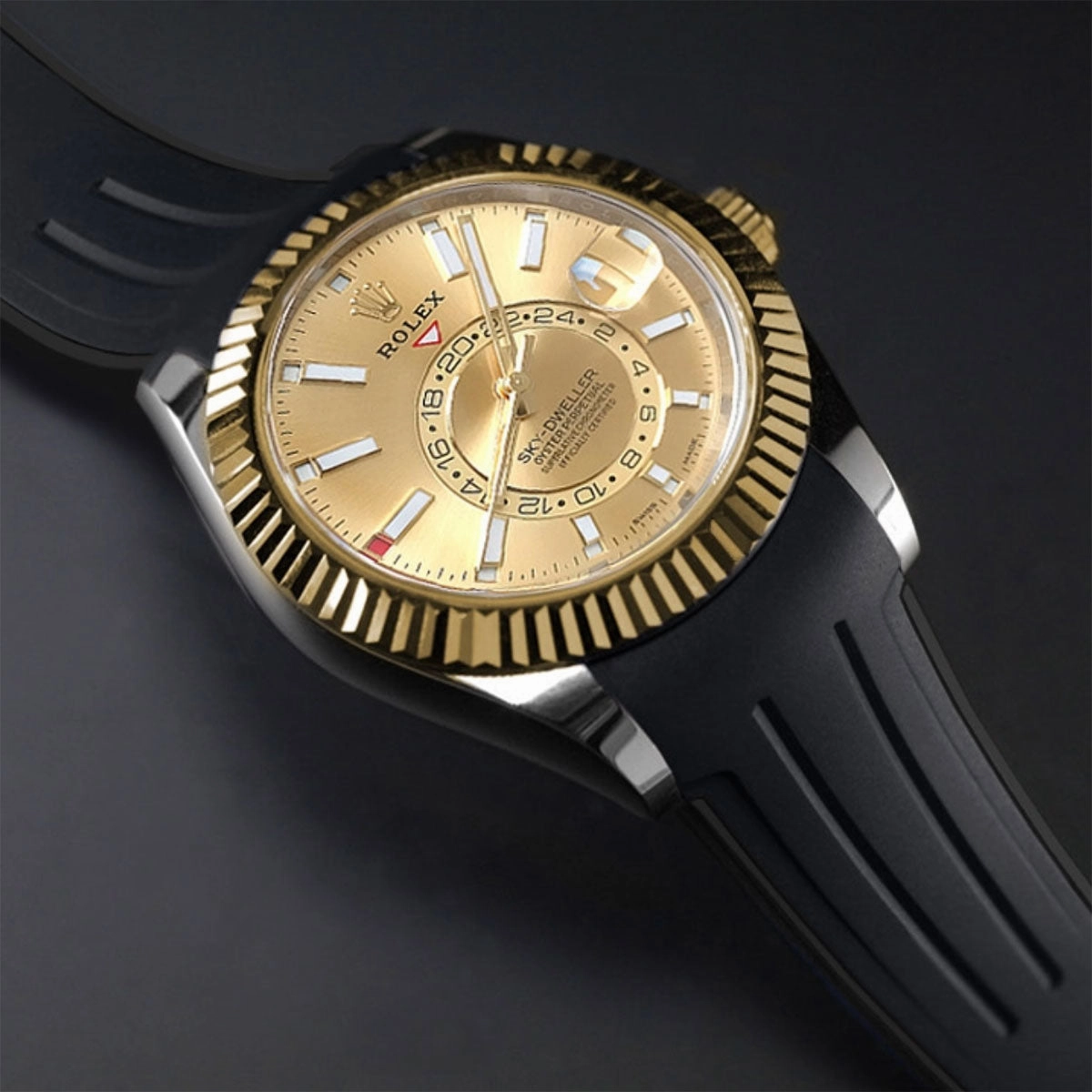 Rolex - Rubber B strap for Sky-Dweller on Oyster Bracelet