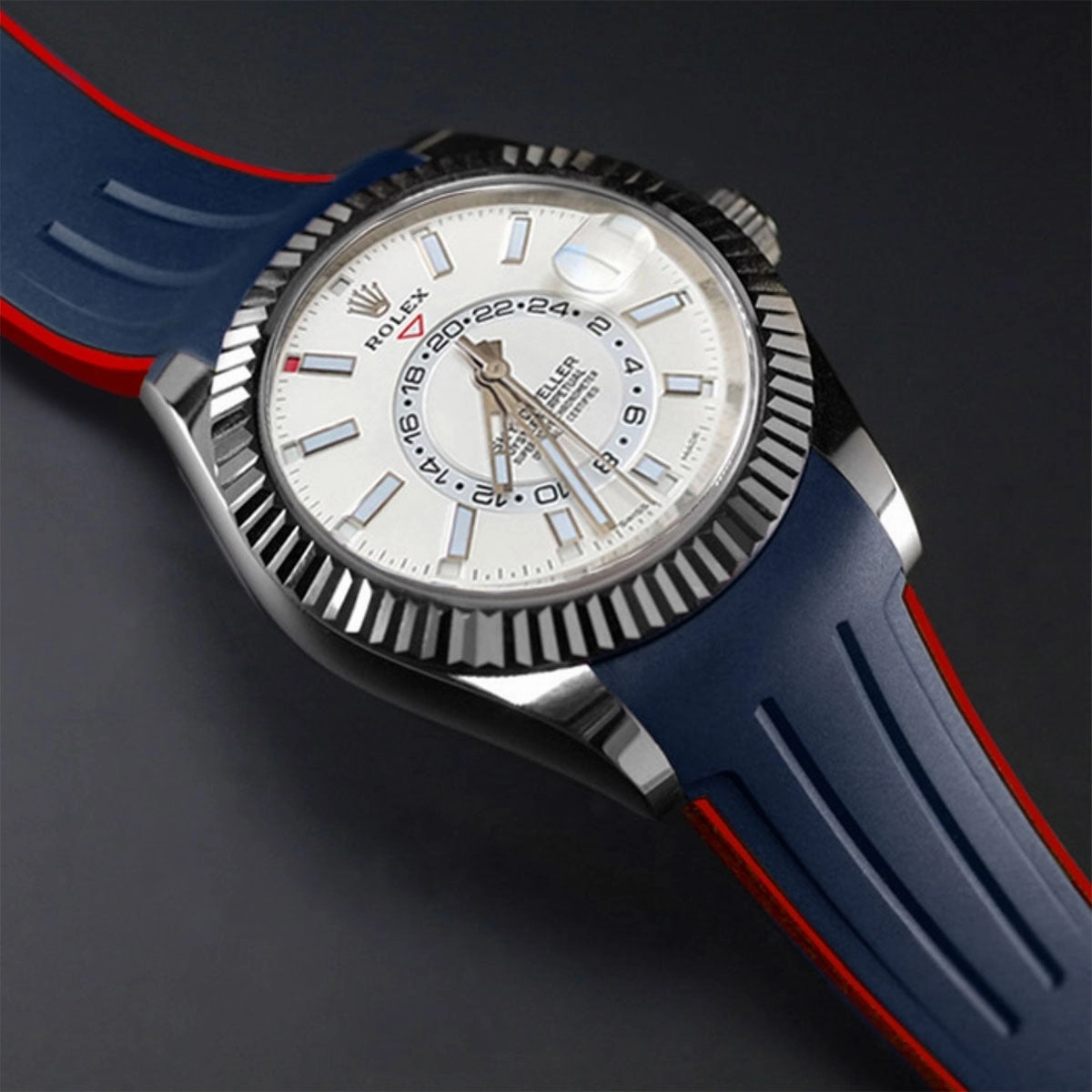 Rolex - Rubber B strap for Sky-Dweller on Oyster Bracelet
