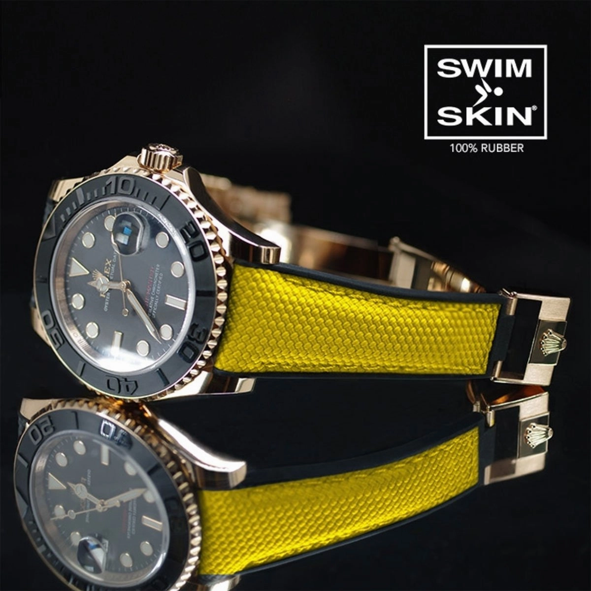 Rolex - Rubber B strap for Yachtmaster on Oysterflex Bracelet - SwimSkin Alligator & Ballistic