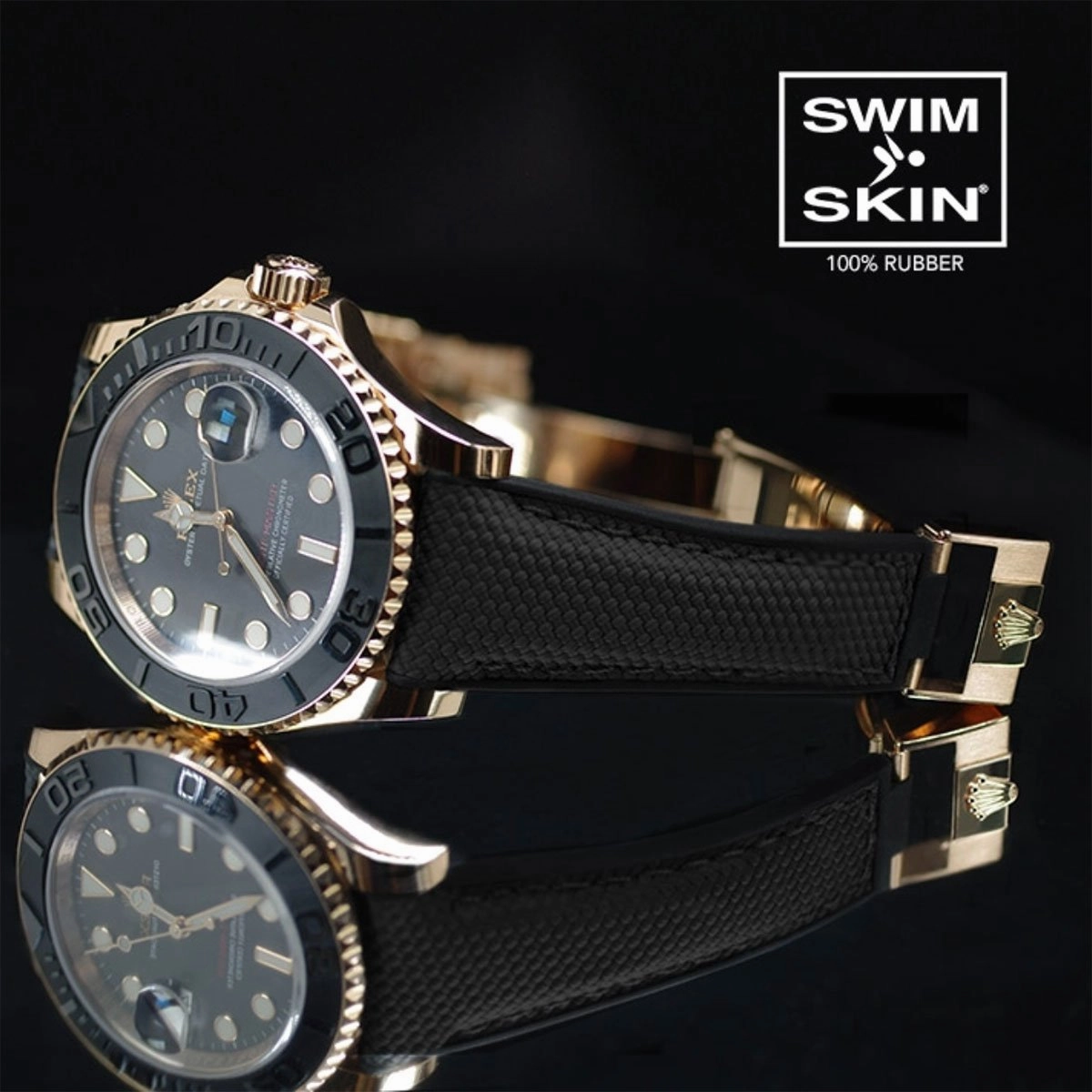 Rolex - Rubber B strap for Yachtmaster on Oysterflex Bracelet - SwimSkin Alligator & Ballistic
