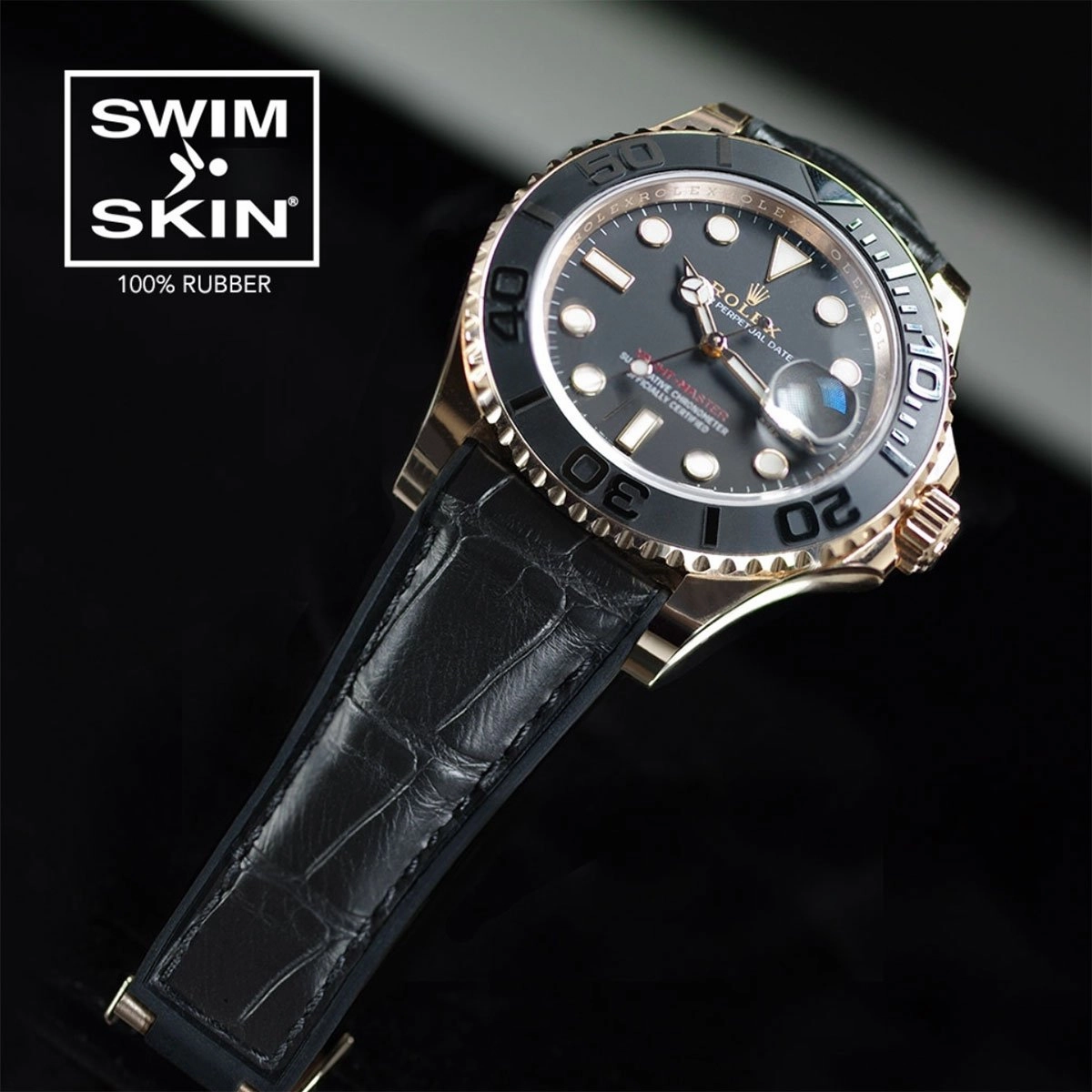 Rolex - Rubber B strap for Yachtmaster on Oysterflex Bracelet - SwimSkin Alligator & Ballistic