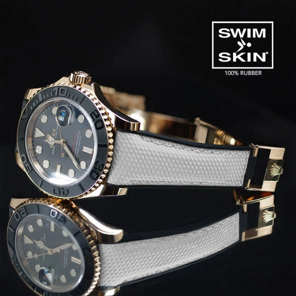 Rolex - Rubber B strap for Yachtmaster on Oysterflex Bracelet - SwimSkin Alligator & Ballistic