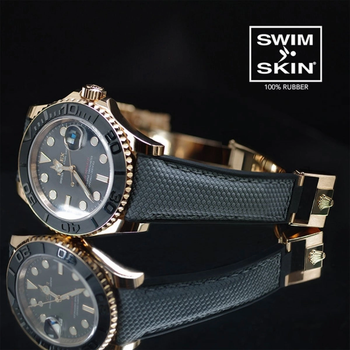 Rolex - Rubber B strap for Yachtmaster on Oysterflex Bracelet - SwimSkin Alligator & Ballistic