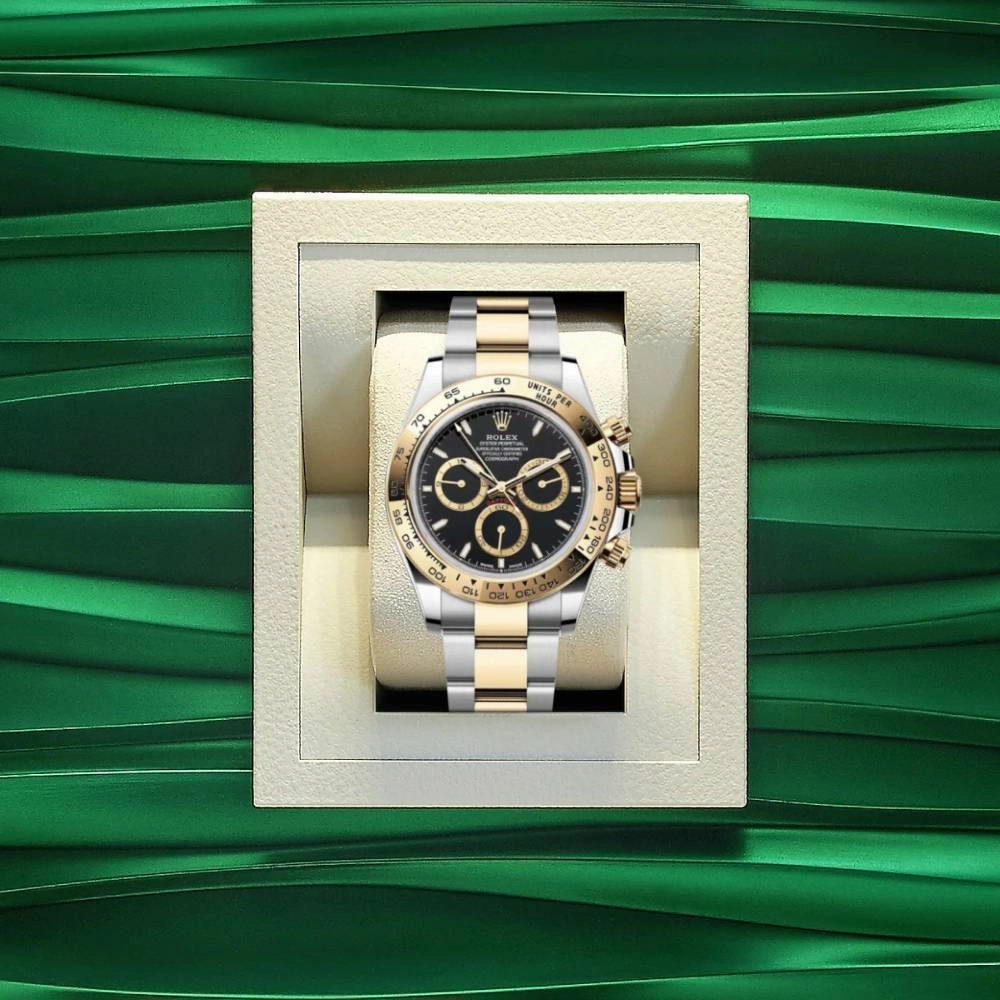 Rolex Cosmograph Daytona 40mm - Ref: 126503 - Black Index Dial & Gold Bezel, Two Tone Stainless Steel & 18K Yellow Gold Oyster Bracelet Men's Watch