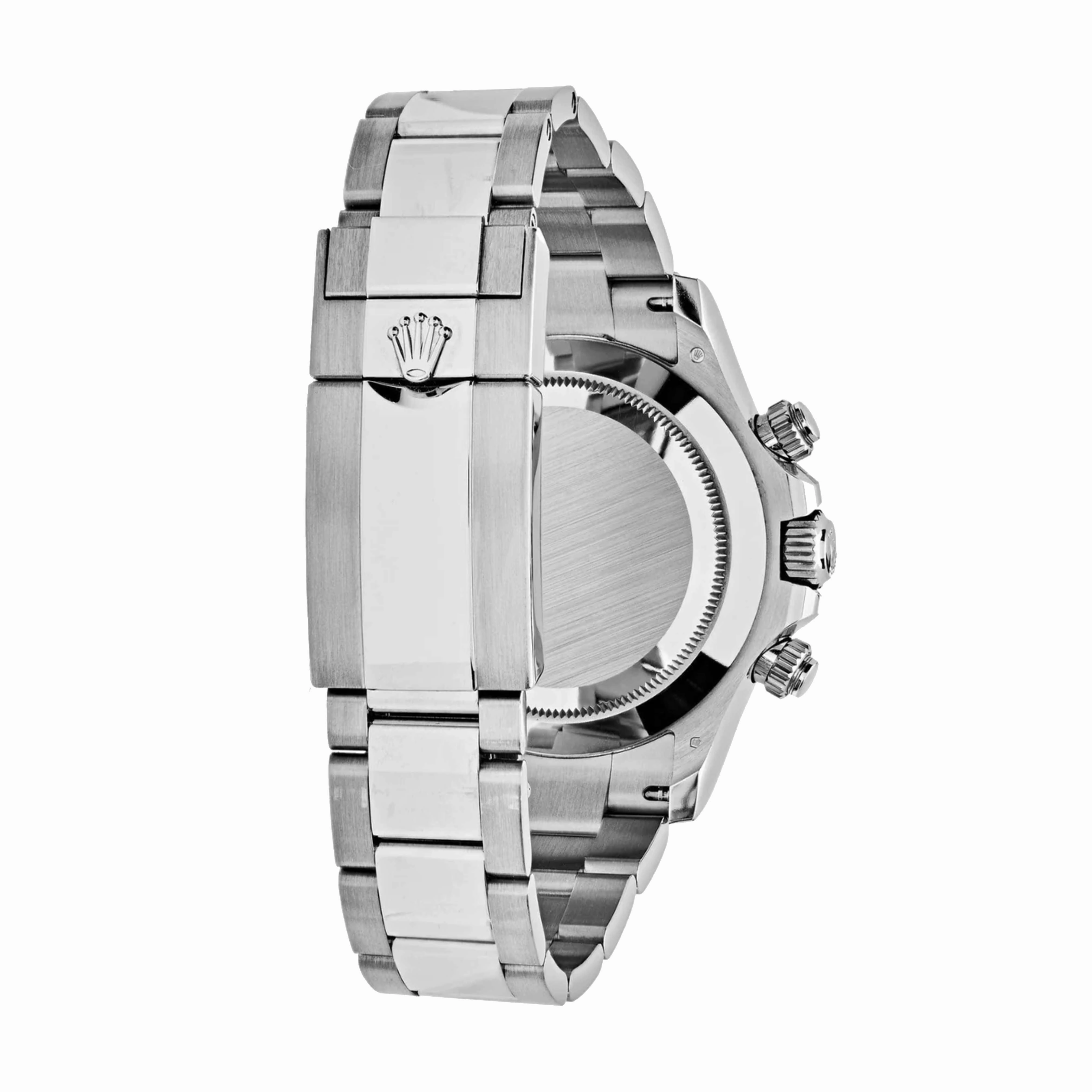 Rolex Cosmograph Daytona 40mm - Ref: 126509 - Bright Black & Steel Diamond Dial, 18K White Gold Oyster Bracelet Men's Watch