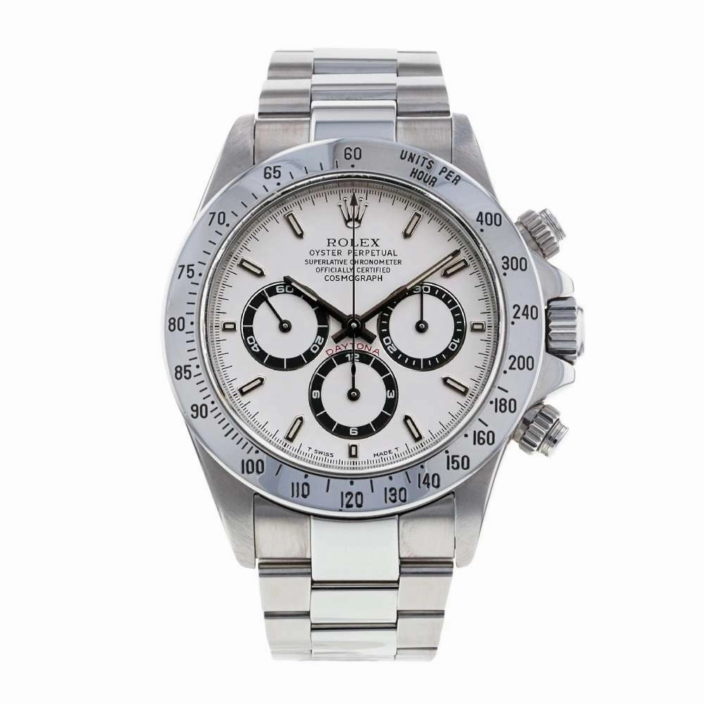 Rolex Cosmograph Daytona 40mm - Ref: 16520 - White Index Dial, Stainless Steel Oyster Bracelet Men's Watch