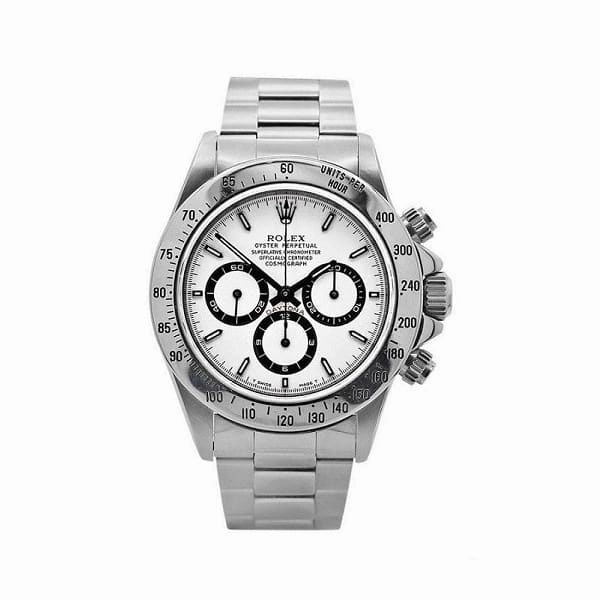 Rolex Cosmograph Daytona 40mm - Ref: 16520 - White Index Dial, Stainless Steel Oyster Bracelet Men's Watch