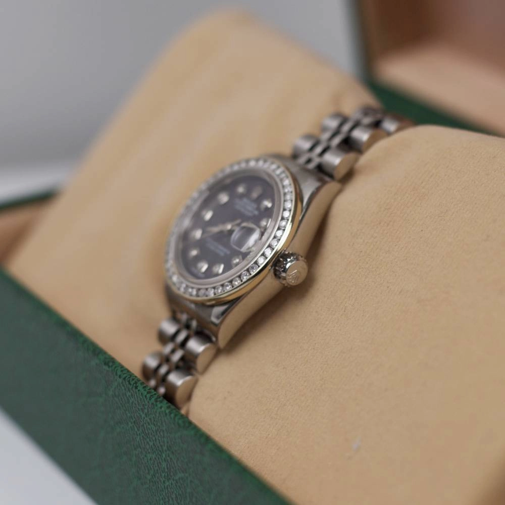 Rolex Datejust 26mm - Ref: 79160 - Black Mother-of-Pearl Diamond Dial, Stainless Steel Jubilee Bracelet Women's Watch