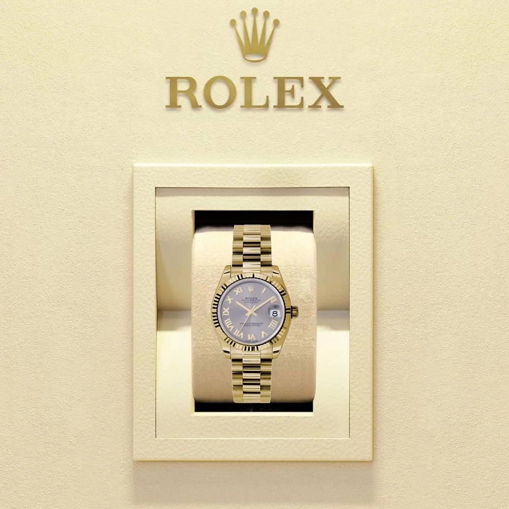 Rolex Datejust 31mm - Ref: 178278 grp - Grey Dial, 18K Yellow Gold President Bracelet Women's Watch