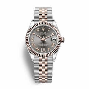 Rolex Datejust 31mm - Ref: 278271-0030 - Slate Dark Grey Diamond Roman Dial, Two Tone Stainless Steel & 18K Rose Gold Jubilee Bracelet Women's Watch
