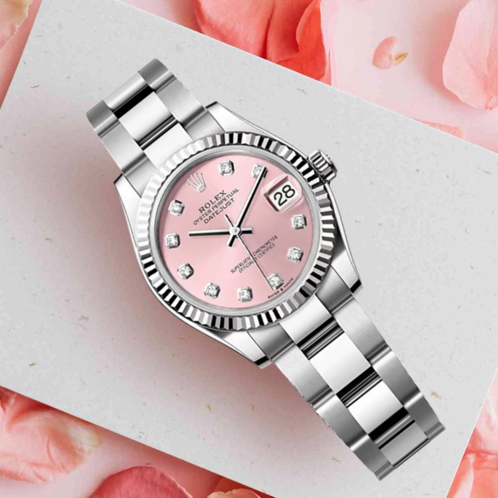 Rolex Datejust 31mm - Ref: 278274-0031 - Pink Diamond Dial, Stainless Steel Oyster Bracelet Women's Watch