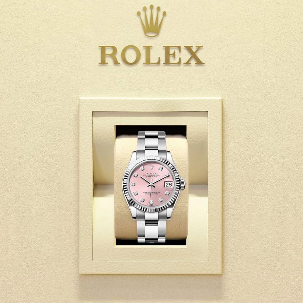 Rolex Datejust 31mm - Ref: 278274-0031 - Pink Diamond Dial, Stainless Steel Oyster Bracelet Women's Watch