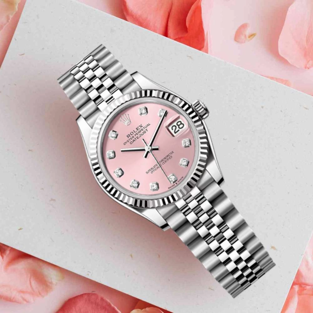 Rolex Datejust 31mm - Ref: 278274-0032 - Pink Diamond Dial, Stainless Steel Jubilee Bracelet Women's Watch